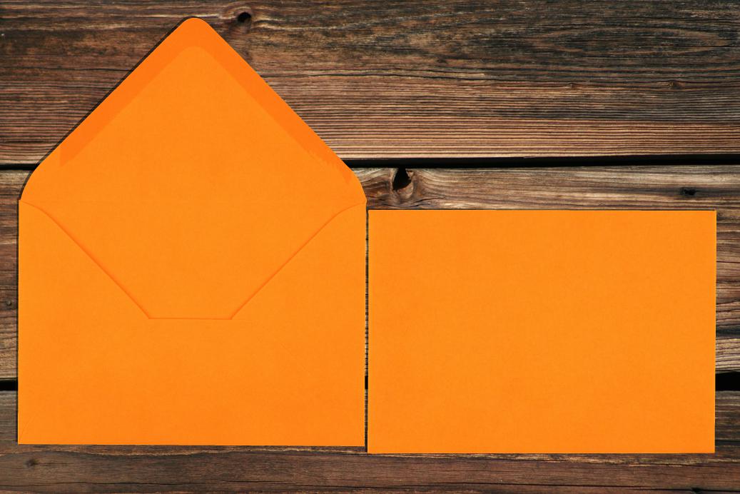 Briefhüllen 110x156 mm Nassklebend Goldgelb 120 g/qm